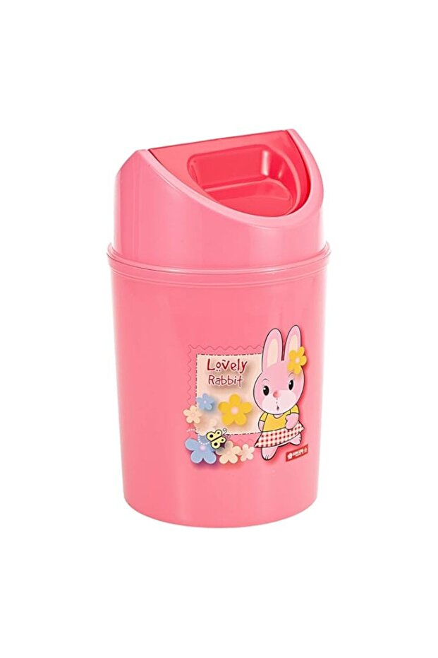 Lionstar 3L Print Dustbin - Pink