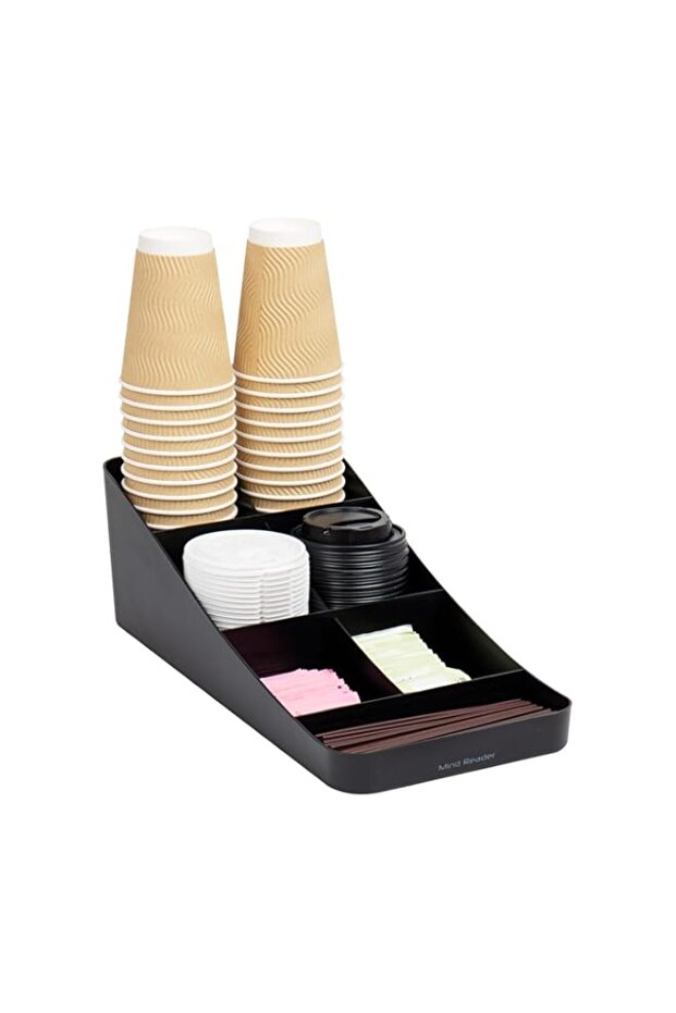 Mind Reader Coffee 7 Compartment Organizer, Black