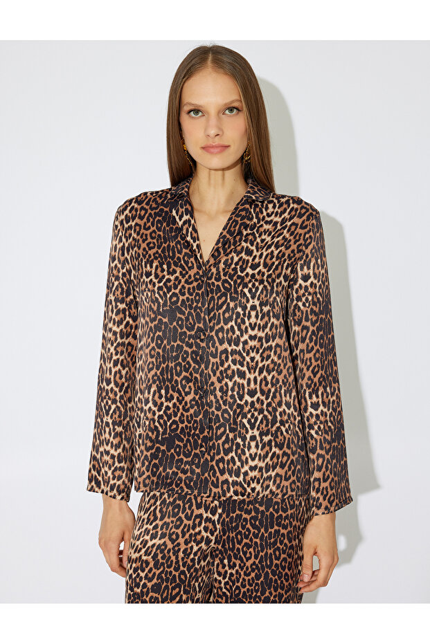 Leopard Printed Pajama Top