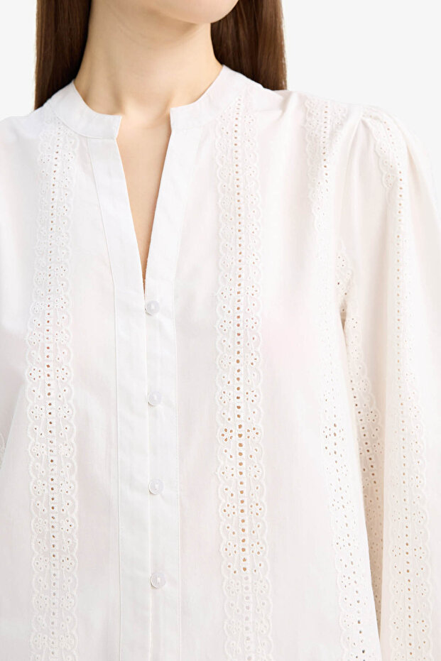 Beyaz Kadın Gömlek E6531AX/WT34 - 5