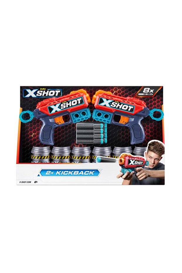Set 2 blastere - Excel Kickback, 8 proiectile - 1