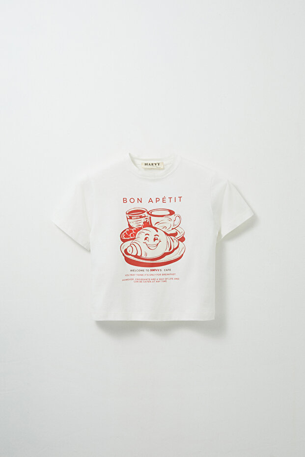 Kruvasan Baskılı Tshirt - 2