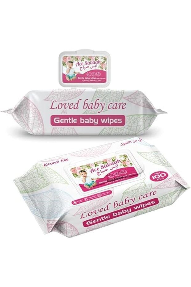 Baby Wet Wipes 100 Sheets Mild Rose Scent Pack of 3