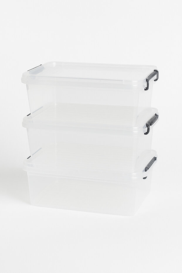 Smartbox Trio – Stationery and Organizing Box Set 3 Pcs Set 8 Liter 10 Liter 15 Liter