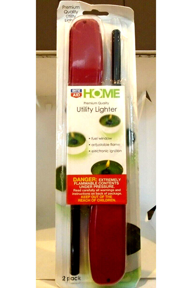 Utility Multi-purpose long stem Lighters BBQ/Fire Place Home 2 count 1 box