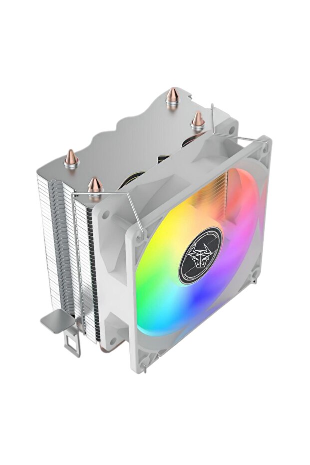 LC-200A-W RGB 2 Bakır Borulu Beyaz Kule Tipi CPU Soğutucu - Yüksek Performans - 2
