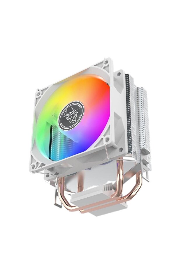 LC-200A-W RGB 2 Bakır Borulu Beyaz Kule Tipi CPU Soğutucu - Yüksek Performans - 4
