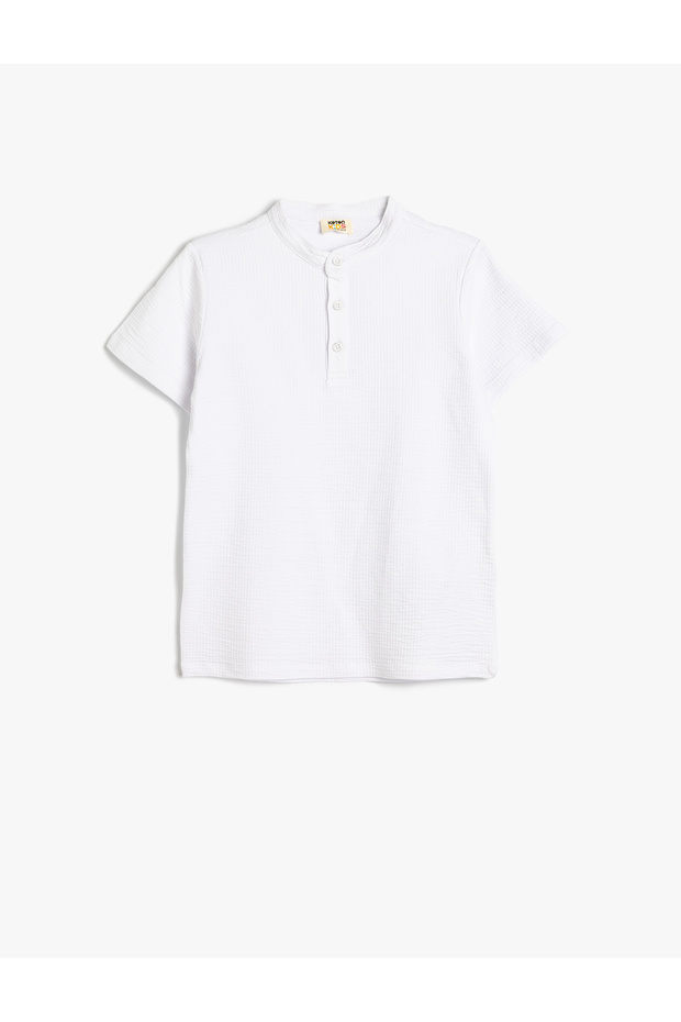 White Boy's Polo Neck T-Shirt