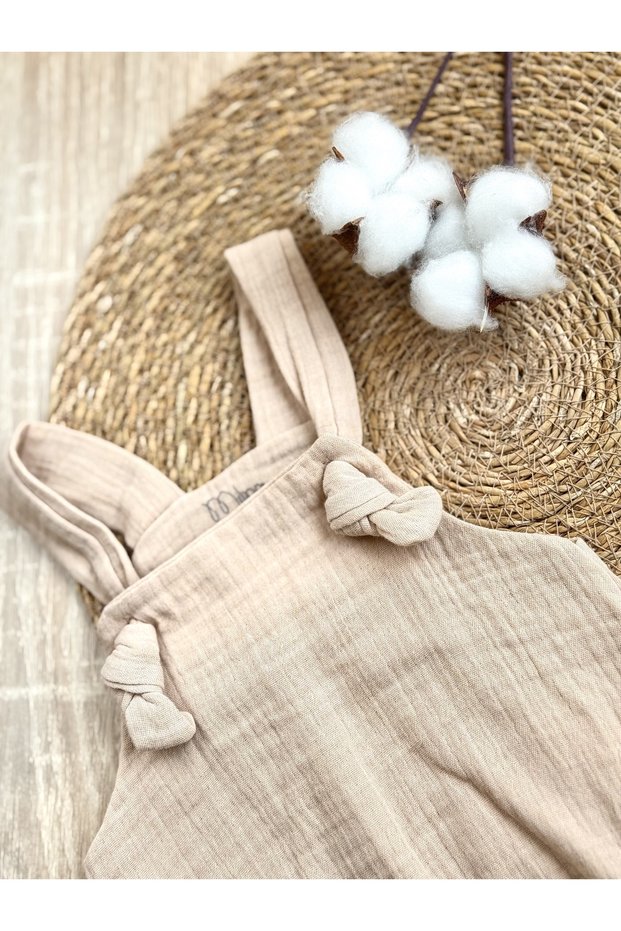 100% Cotton Strap Muslin Bodysuit Soft, Girl - Boy Bodysuit (0-9 Months)