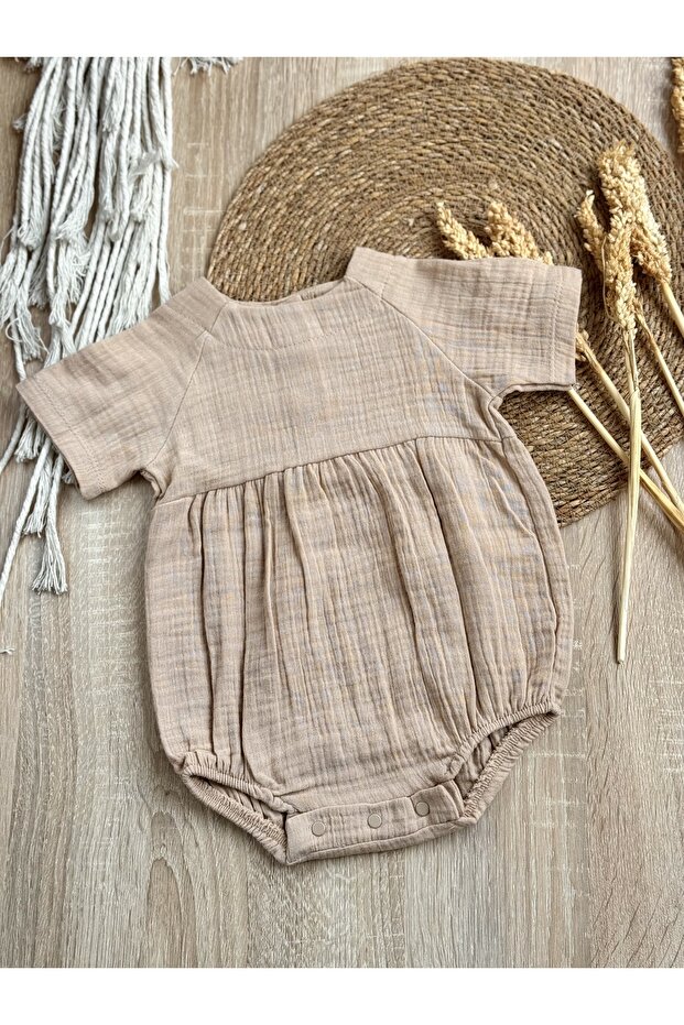 100% Cotton Muslin Romper Summer Baby Jumpsuit (0-9 Months)