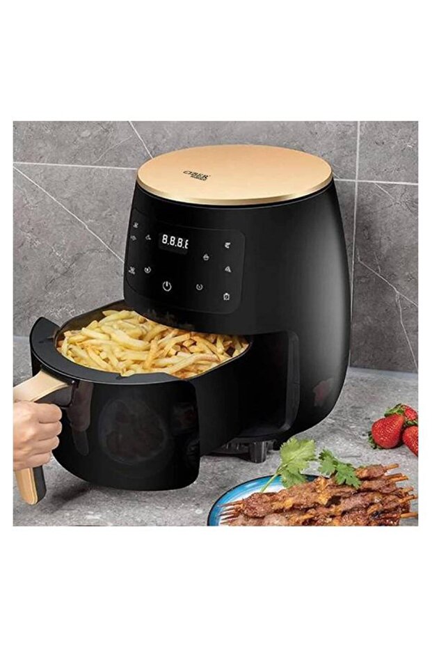 Cyber Silver Crest Multifunctional Digital Touch Air Fryer 6L 2400W CYSC-18 Black
