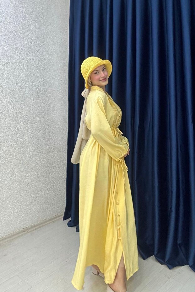 فستان بويدون بأزرار - 2