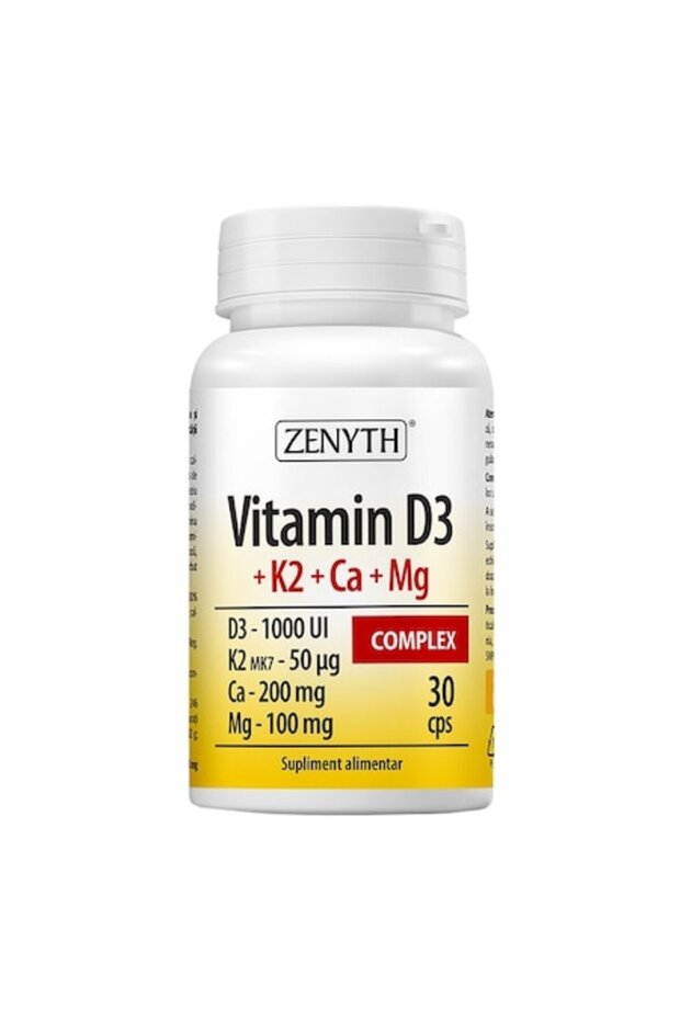 Vitamina D3+K2+Ca+Mg x 30 capsule Zenyth