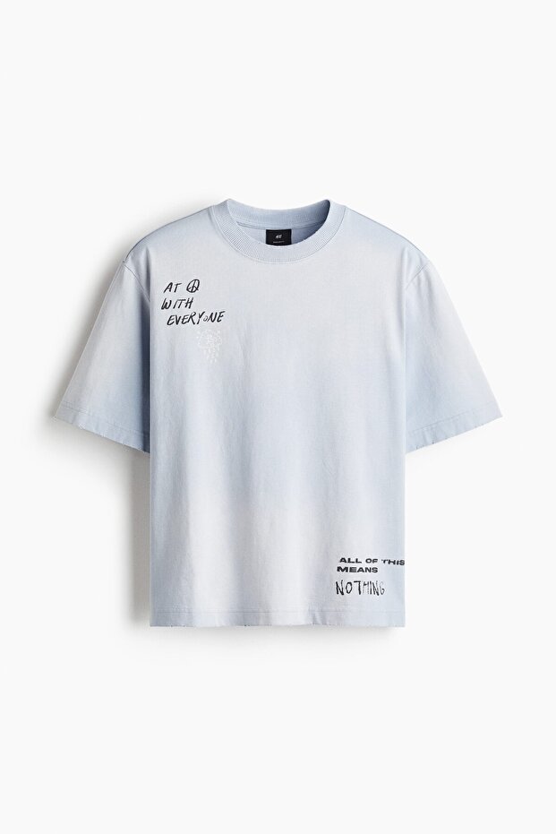 Baskılı Tişört Oversized Fit - 3