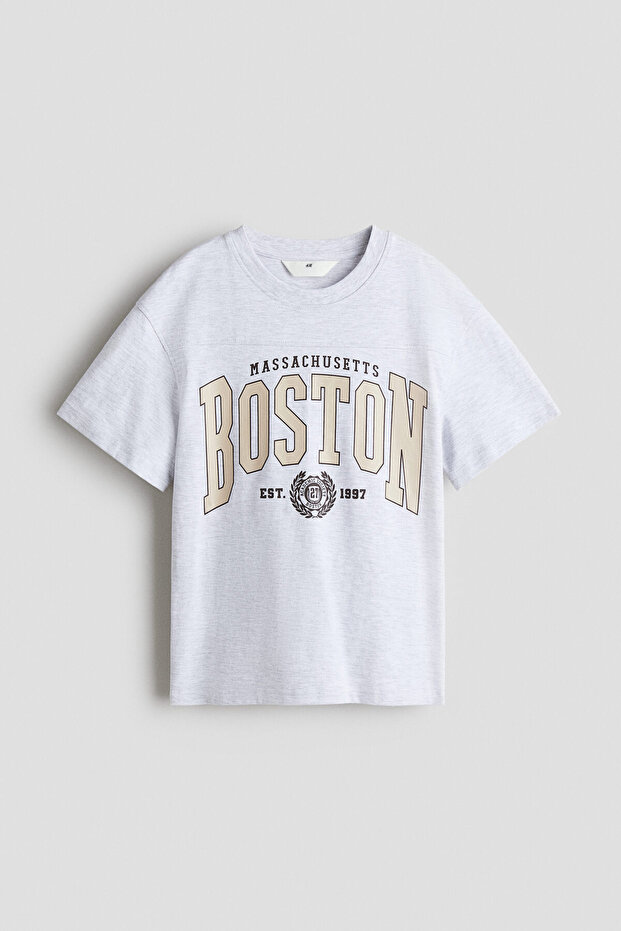 Baskılı Oversize Tişört - 1