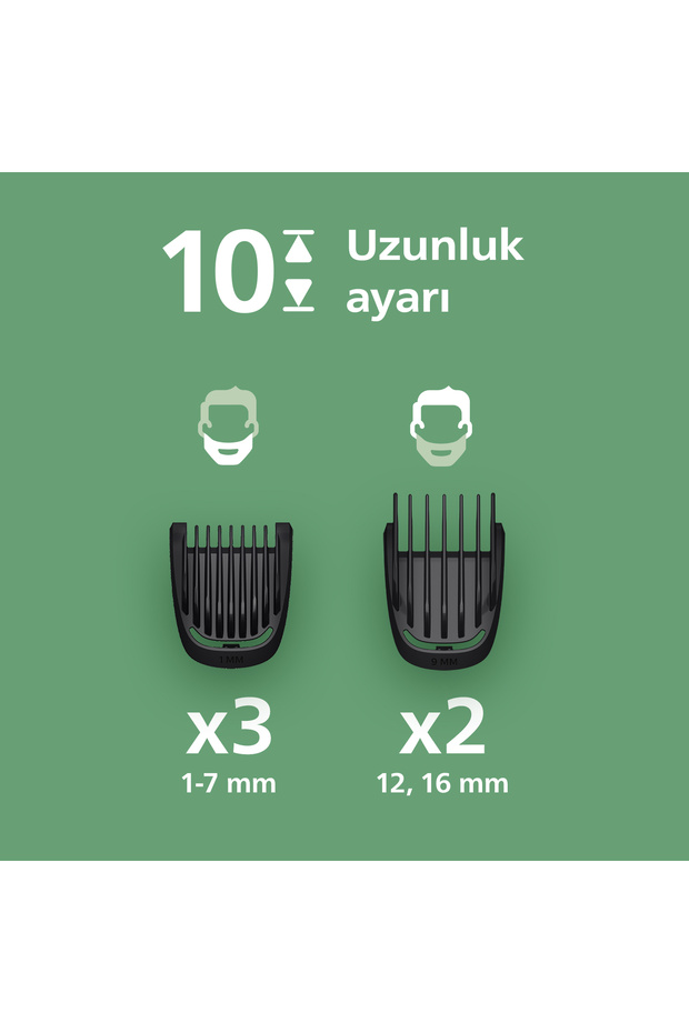 3000 Serisi 7in1, Erkek Bakım Seti, Yüz/Saç/Vücut Tıraş Makinesi, Islak /Kuru Kullanım, MG3930/15 - 8
