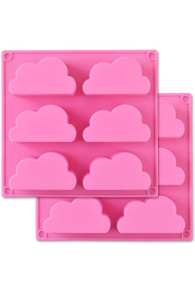Silicone Cloud Mold, Silicone Soap Mold, Multi-Function Mold for Making Soap Pudding Jelly Chocolate Treat, 2 Pcs