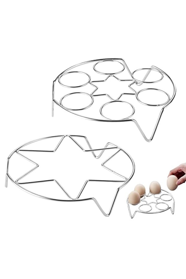 nalaina 2 PCS Egg Steam Rack, Round Steam Rack, bottom Cooking Rack, 304 Stainless Steel, Stackable