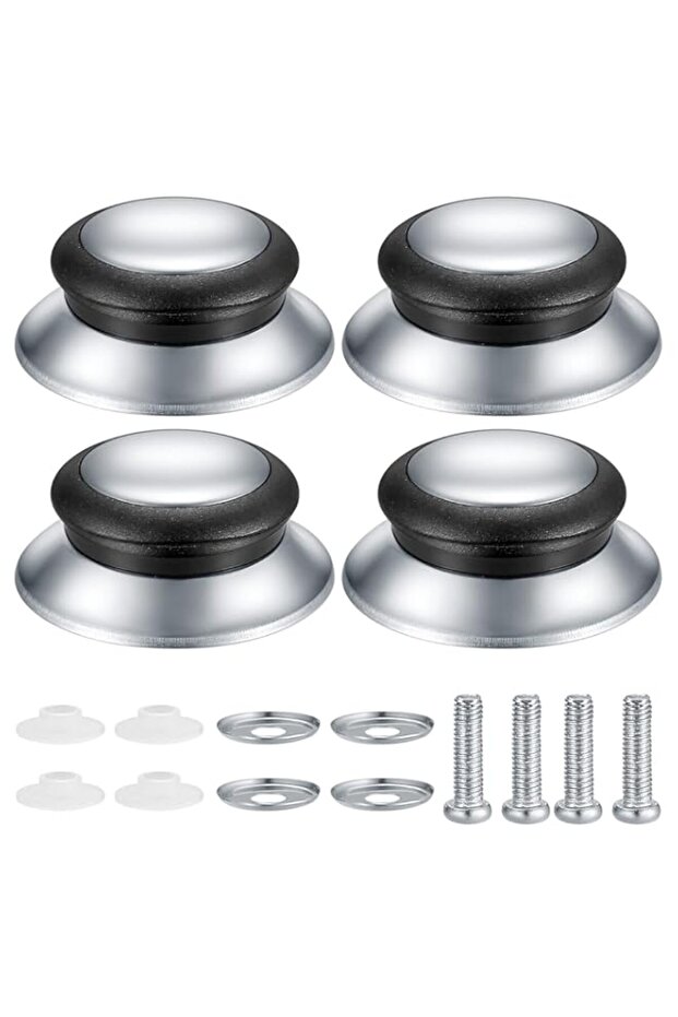 KASTWAVE Pot Lid Knobs, 4 Pcs Universal Pot Lid Handle Covers, Heat Resistant Kitchen Cookware Pan