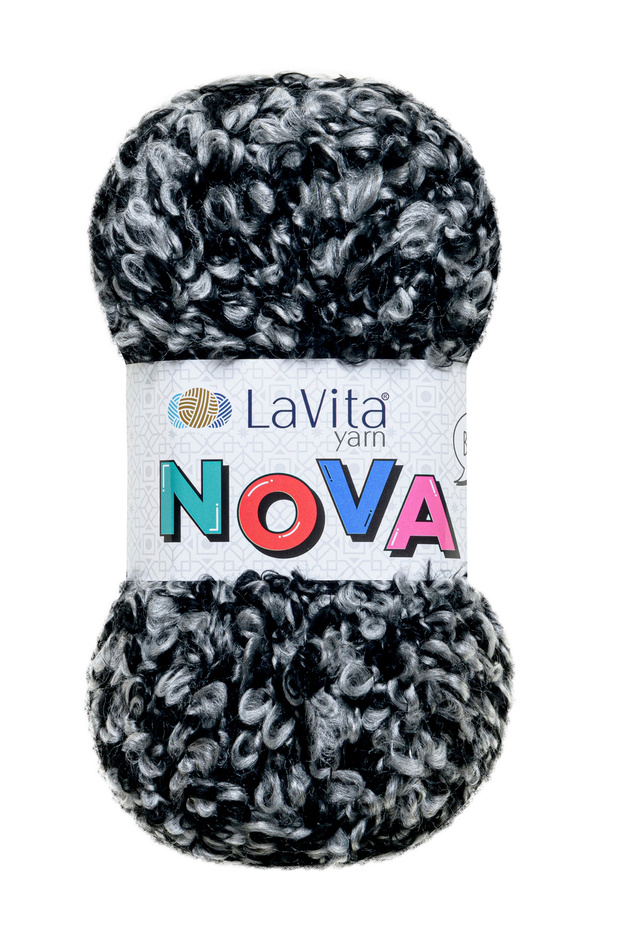 Nova Hand Knitting Yarn 20% Polyester 80% Acrylic 100Gr (Ln1535 Black Ash)
