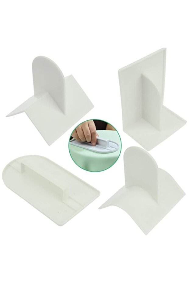 ELECDON 4pcs Fondant Icing Smoother Polisher for Cake Decoration Sugarcraft Scraper Paddle Tool