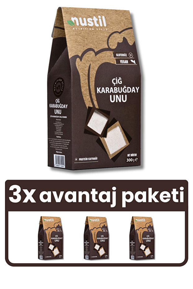 Glutensiz Çiğ Karabuğday Unu 300g X3 - 1