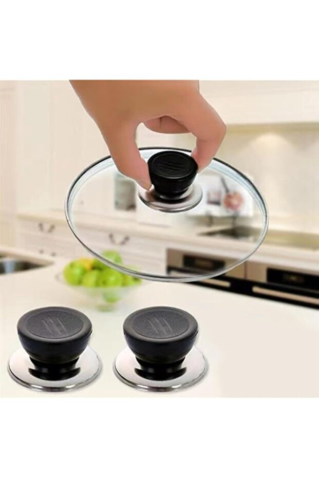 Swascoger 2PCS Universal Pot Lid Knob Replacement Set - Heat-Resistant Cookware Handle w/Screws for