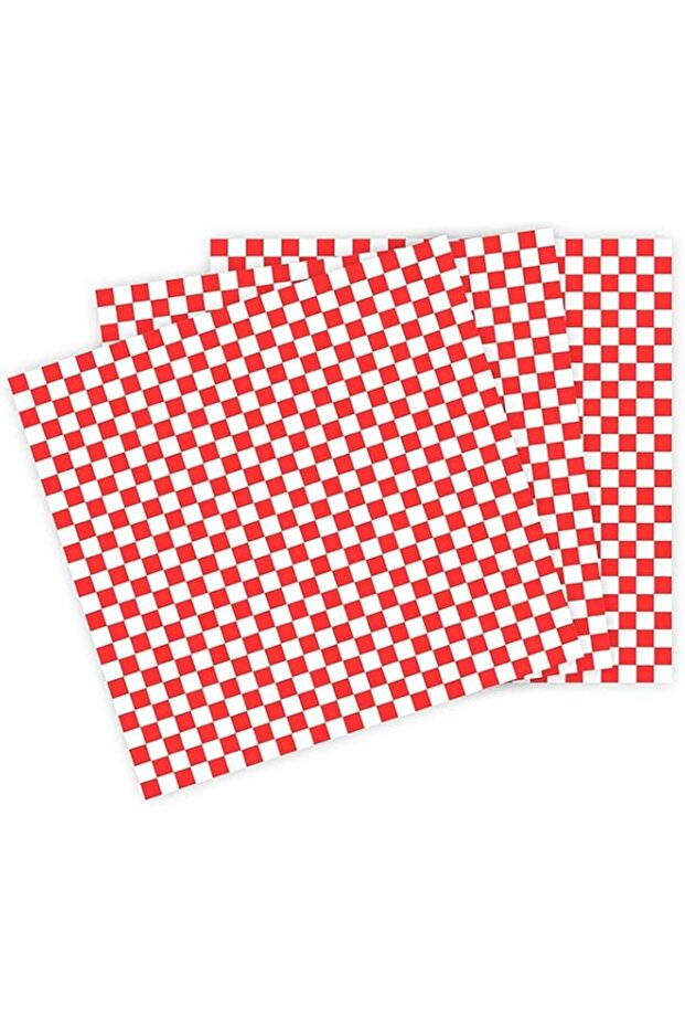 AYF 100pcs Wax Paper Basket Liners - Sandwich Wrap - Grease Resistant Deli Wrap - Red and White