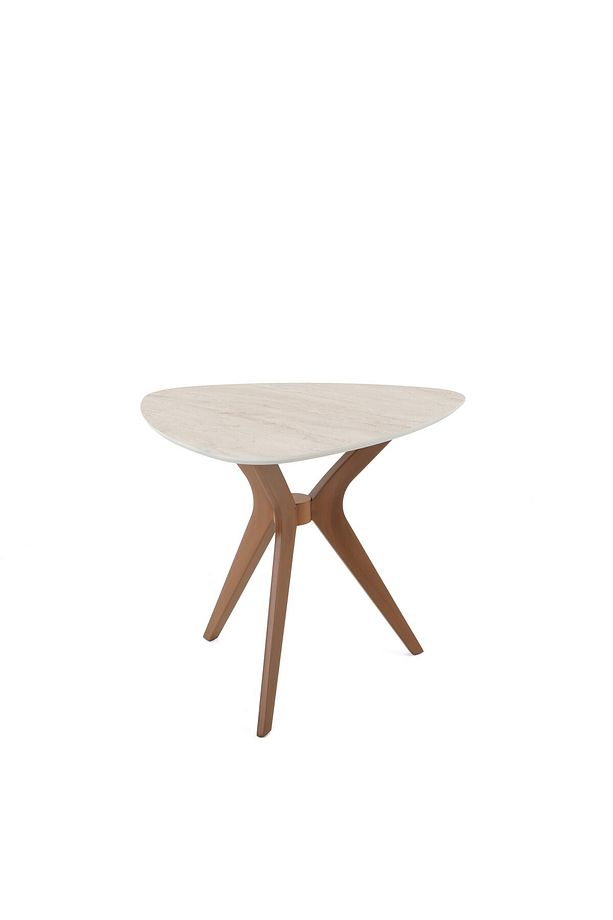 TRİO MODEL TRAVERTEN/CEVİZ ÖZEL KESİM MUTFAK VE BALKON MASASI 90X97 - 4