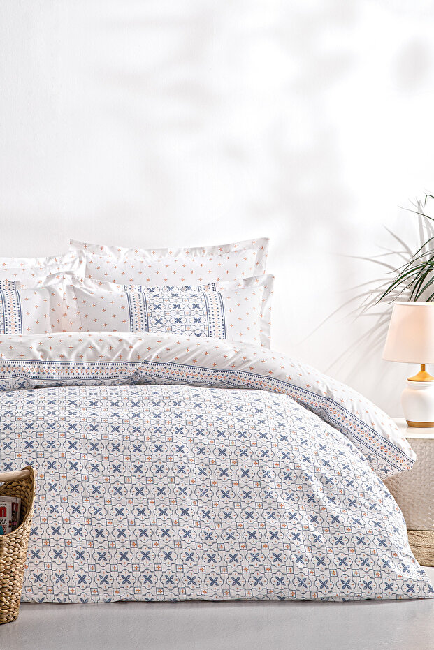 Roan Tek Kişilik Nevresim Seti - Indigo - 1