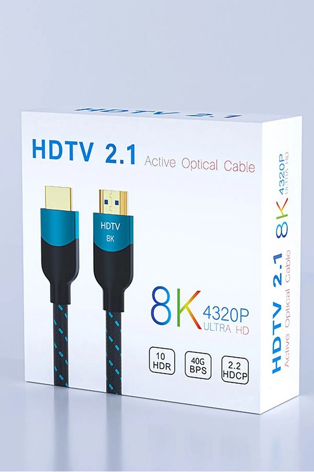 Ultra Yüksek Hızlı 8k Hdmi 2.1 Örgü Kablo, 4k 144hz Hdmi Örgü Kablosu 1,5 Metre Hdtv Kablosu - 4