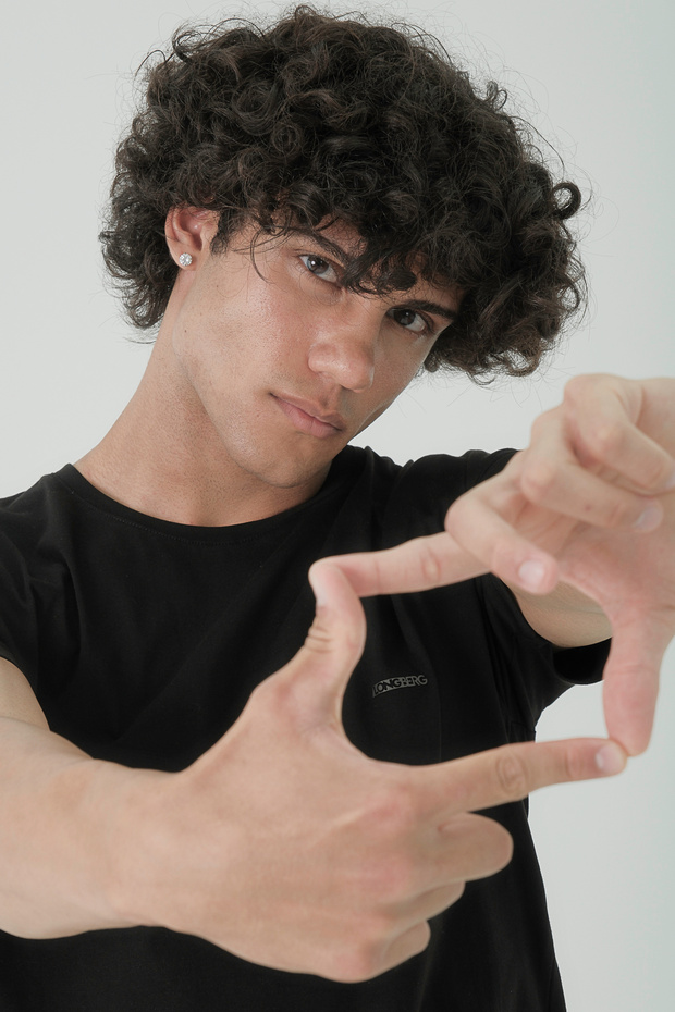 Erkek Bisiklet Yaka Basic Tişört - 1