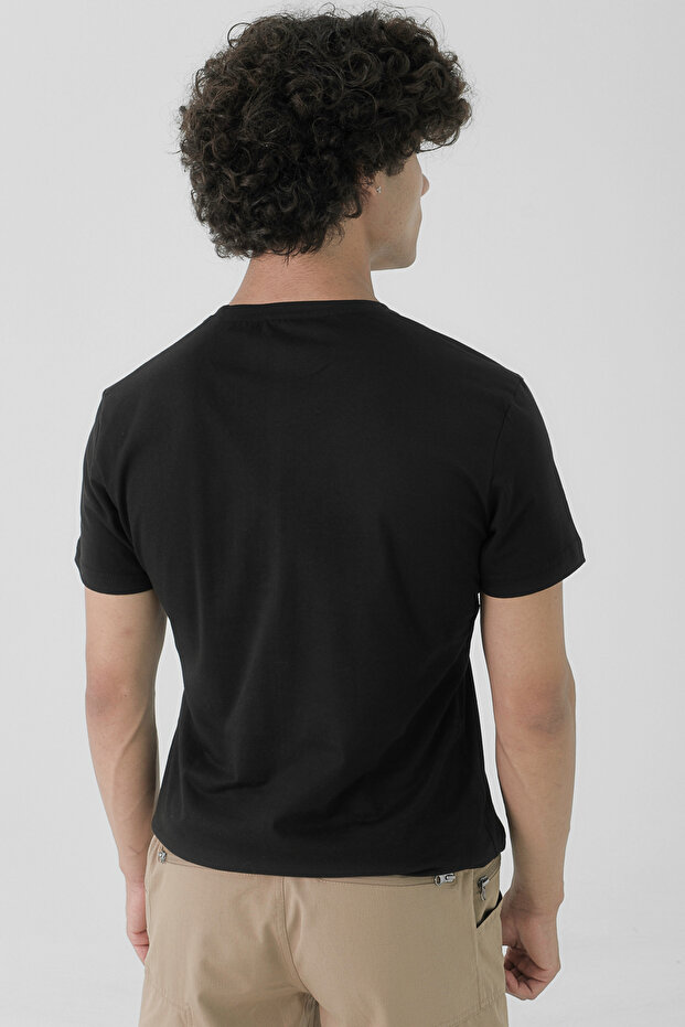 Erkek Bisiklet Yaka Basic Tişört - 5