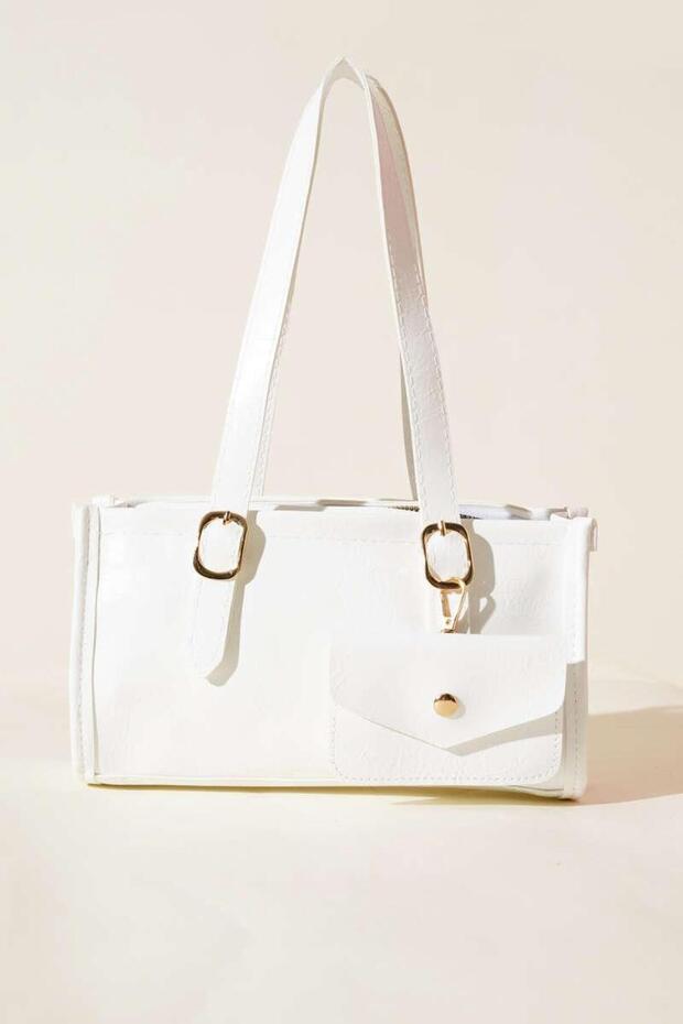 Rectangular Bag with Wallet and Short Handle - 2