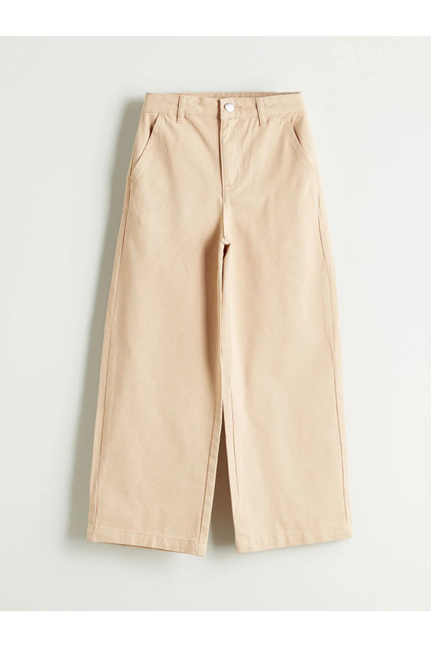 LCW ECO Bej Basic Gabardin Kız Çocuk Pantolon - 4
