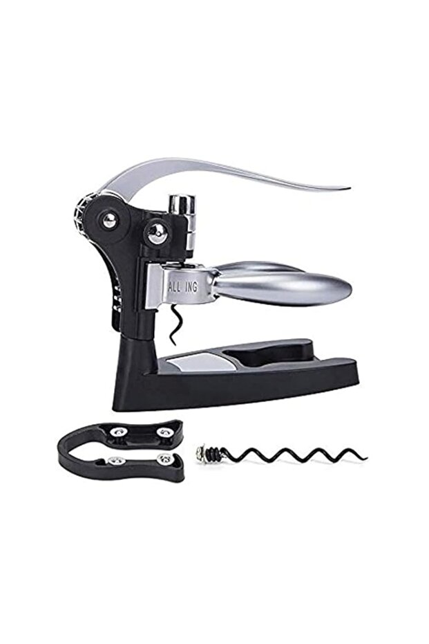 Rabbit Style Red Wine Opener Tool Kit Cork Bottle Corkscrew Collar Pourer Set With Foil Cutter and - 1