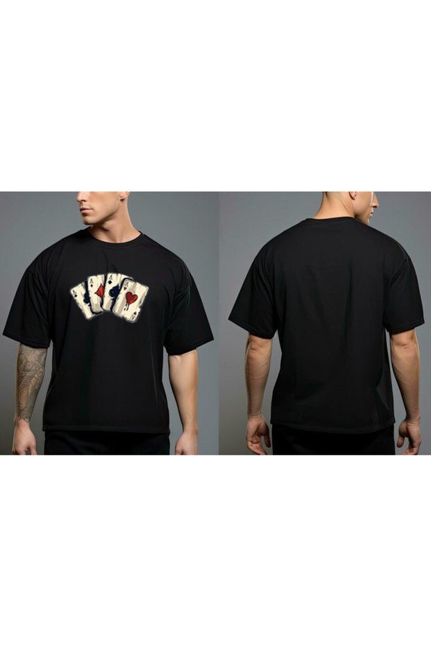 New Season Card Printed Cotton T-Shirt Sebesta Fashion