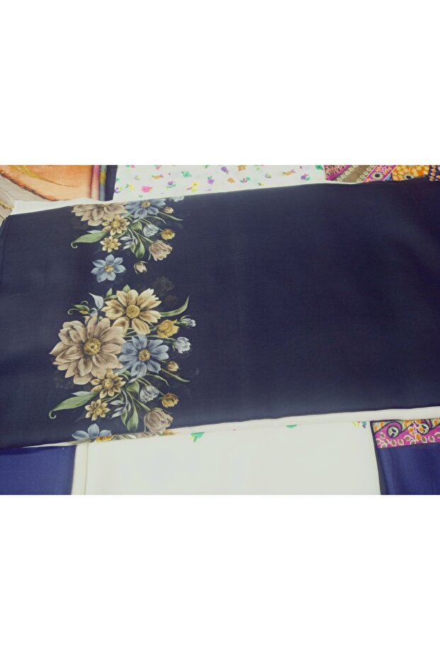 Cenk Ve Rayhan 100% Cotton Patterned, Printed Seamless Writing, Cheesecloth Yemeni, Scarf, Scarf 100X100 cm