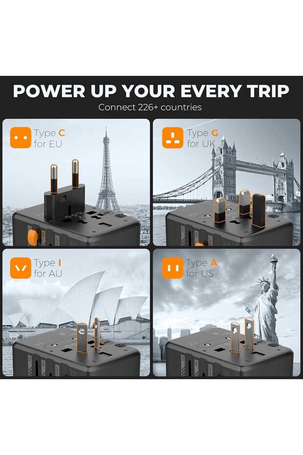 International power adapter TS-WTA02, 2XUSB, 2XUSB-C, 1XUSB-C fast charging, 35W - 2