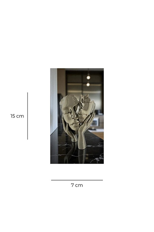 3D Aşık Yüzler Dekoratif Heykel - 2