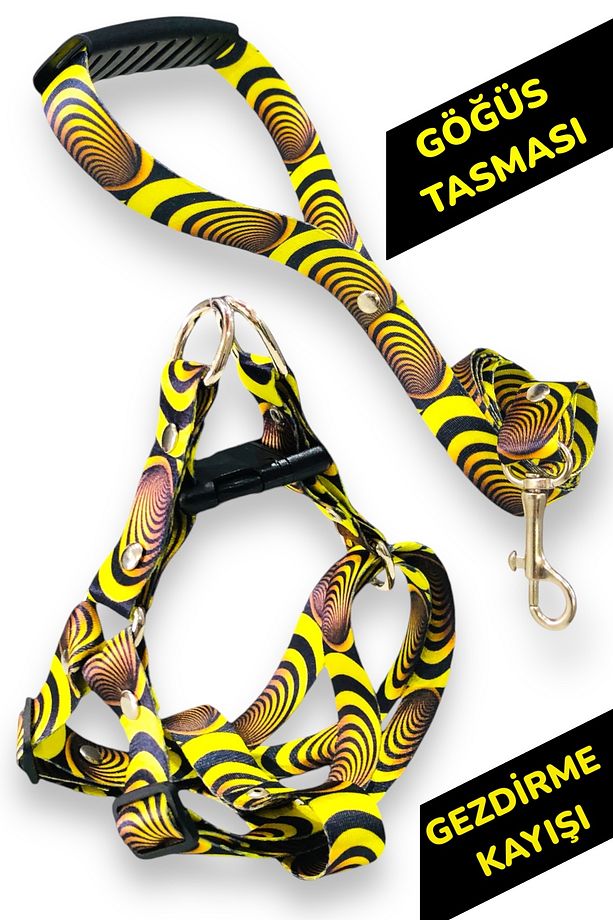 Köpek Tasması ( Göğüs Tasması ) Gezdirme Kayışı Set - 1