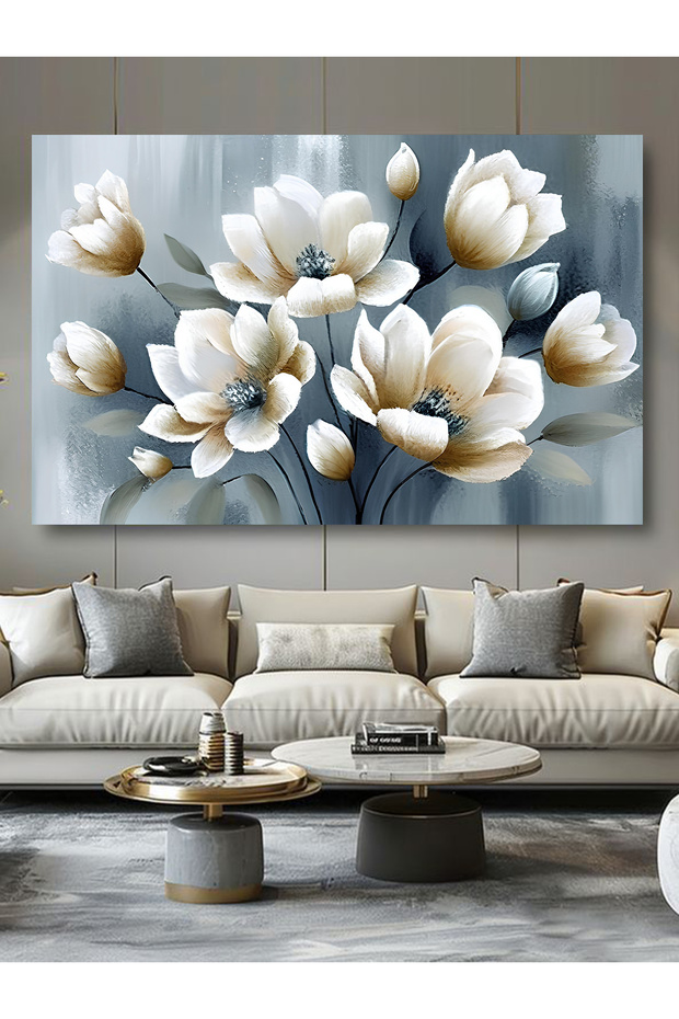 ÇİÇEK BASKILI KANVAS TABLO - 1