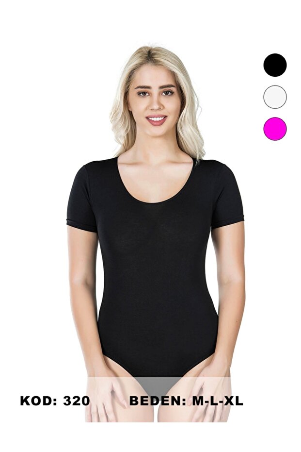 Dk Black Short Sleeve Snap Fastener Body 320