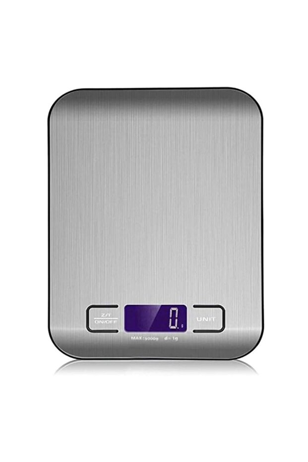 eWINNER Stainless Steel Digital Food Scale with AAA Batteries (5Kg/1g, Silver)