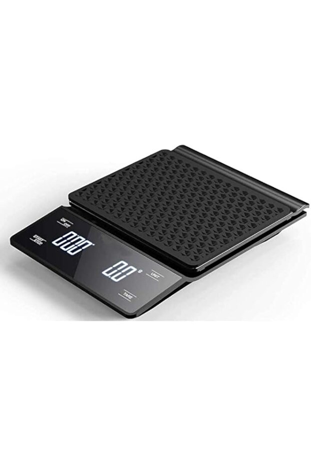SEEFY High Precision Digital Coffee Scale with LED Display on Coffee Scale with Timer and Touch Button(3kg/0.1g), black