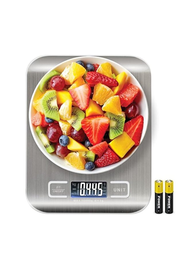 SKY-TOUCH Digital Kitchen Scale, Multifunction Food Scale With LCD Display Stainless Steel Platform, High Accuracy, Ultra Slim,Tare Function