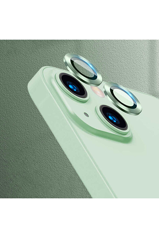 واقي كاميرا متوافق مع iPhone 13 SCKS CL-07 - أخضر فاتح