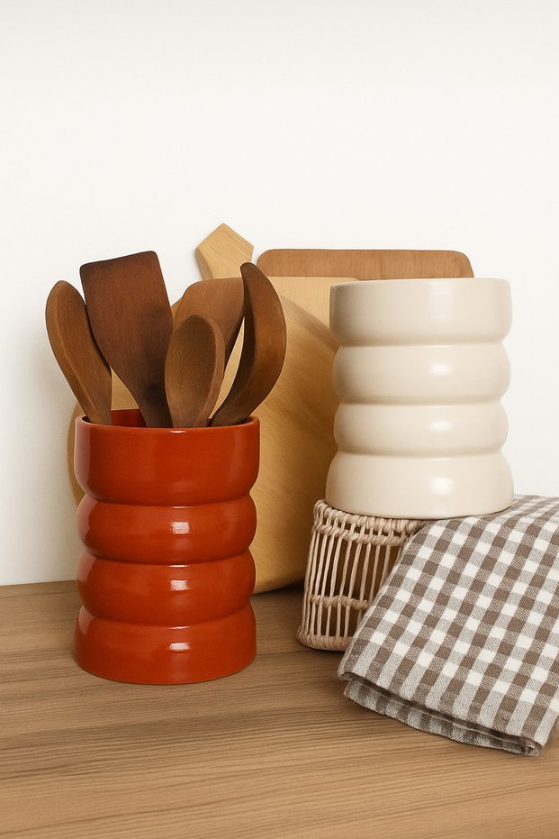 17 cm Handmade Spoon Holder (Tile)