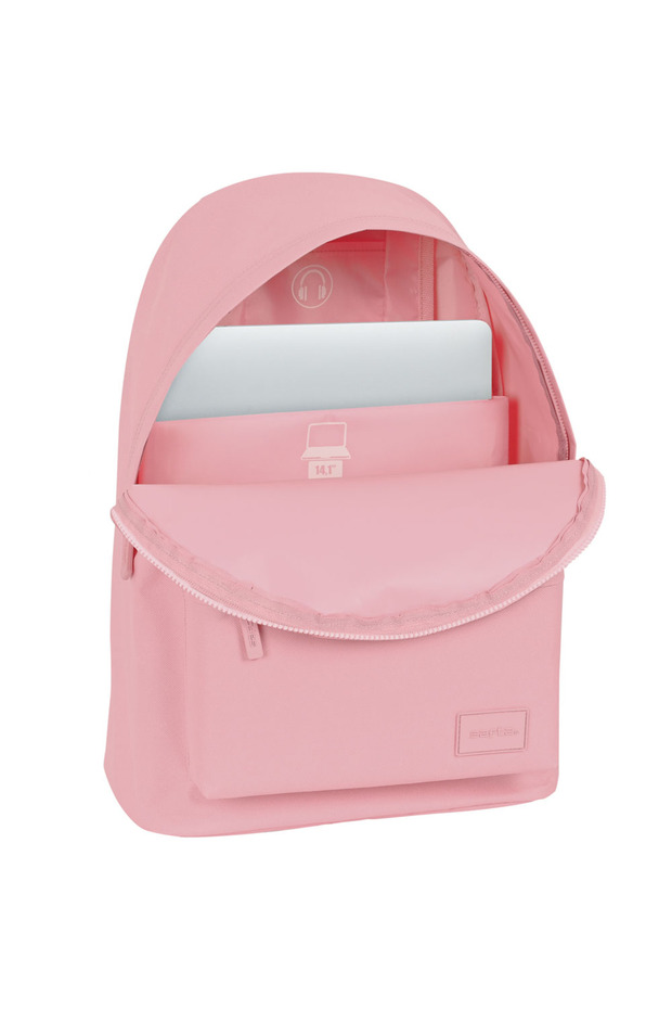 Rucsac Basic Pink, buzunar laptop/tableta, 31x41x16 cm - 3