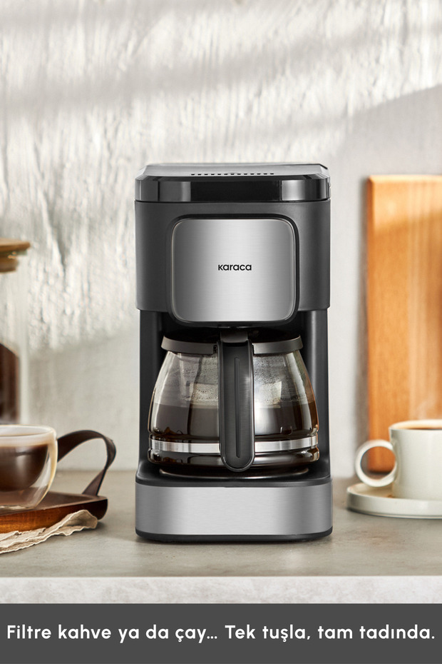Just Coffee Aroma 2 in 1 Filtre Kahve ve Çay Demleme Makinesi Inox - 3
